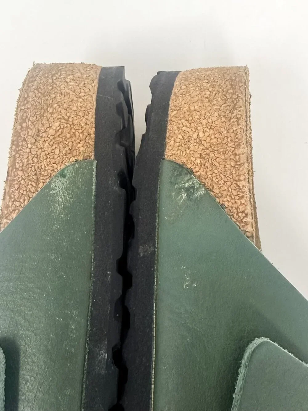 Birkenstock Unisex Arizona Oiled Leather Sandals Men's 9 / Women's 11 Green